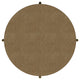 Fij Coffee Table | Natural Rattan Shelf | Brass Metal | Brown Wood 41"