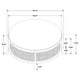 Fij Coffee Table with Rattan Shelf | Brass Metal | Black Wood 41"