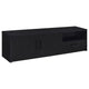 Marge TV St& Media Console with 2 Doors & Drawer | Black Wood 70"