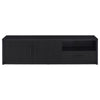 Marge TV St& Media Console with 2 Doors & Drawer | Black Wood 70"