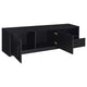 Marge TV St& Media Console with 2 Doors & Drawer | Black Wood 70"