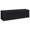 Marge TV St& Media Console with 2 Doors & Drawer | Black Wood 70"