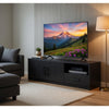 Marge TV St& Media Console with 2 Doors & Drawer | Black Wood 70"