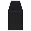 Winie TV St& Media Console | 2 Doors & Open Shelf | Black Wood 60"