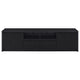 Winie TV St& Media Console | 2 Doors & Drawers | Black Wood 78"