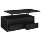 Knax Lift-Top Coffee Table with Hidden Storage & Drawers | Black Wood