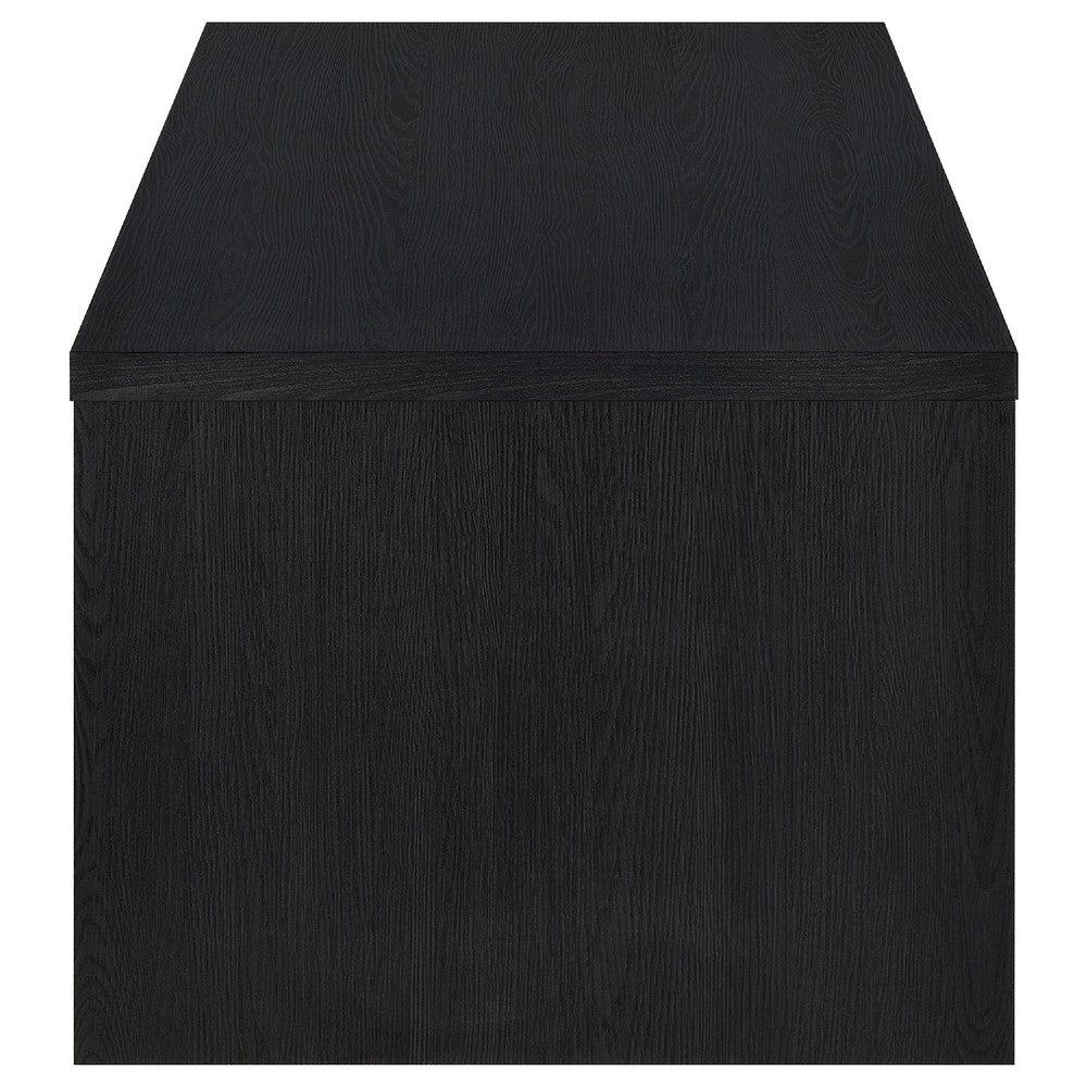 Knax Lift-Top Coffee Table with Hidden Storage & Drawers | Black Wood