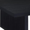 Maxy Rectangular Coffee Table with Slab-Style Base | Black Wood 54"