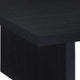 Maxy Rectangular Coffee Table with Slab-Style Base | Black Wood 54"
