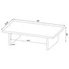 Maxy Rectangular Coffee Table with Slab-Style Base | Black Wood 54"