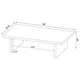 Maxy Rectangular Coffee Table with Slab-Style Base | Black Wood 54"