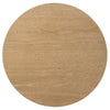 Clera Round Side End Table with Open Lower Shelf | Light Oak Wood 22"