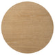 Clera Round Side End Table with Open Lower Shelf | Light Oak Wood 22"