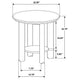 Clera Round Side End Table with Open Lower Shelf | Light Oak Wood 22"