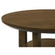 Clera Round Accent Side End Table with Open Shelf | Light Oak Wood 36"
