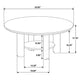 Clera Round Accent Side End Table with Open Shelf | Light Oak Wood 36"