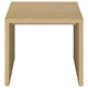 Kerra Square Side End Table | U-Shape Frame | Light Oak Wood 24"