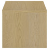 Kerra Square Side End Table | U-Shape Frame | Light Oak Wood 24"