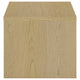Kerra Square Side End Table | U-Shape Frame | Light Oak Wood 24"