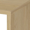 Kerra Square Side End Table | U-Shape Frame | Light Oak Wood 24"
