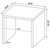 Kerra Square Side End Table | U-Shape Frame | Light Oak Wood 24"