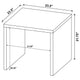 Kerra Square Side End Table | U-Shape Frame | Light Oak Wood 24"
