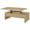 Kerra Lift-Top Coffee Table with Hidden Storage | Light Oak Wood 47"