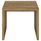 Kerra Square Accent Side End Table | U-Shape Frame | Brown Wood 24"