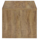 Kerra Square Accent Side End Table | U-Shape Frame | Brown Wood 24"
