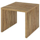 Kerra Square Accent Side End Table | U-Shape Frame | Brown Wood 24"