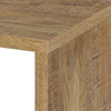 Kerra Square Accent Side End Table | U-Shape Frame | Brown Wood 24"