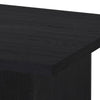 Darla Square Cocktail Coffee Table | Pedestal Base | Black Wood 36"