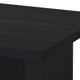 Darla Square Cocktail Coffee Table | Pedestal Base | Black Wood 36"