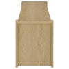 Laury TV St& Media Console with Open Shelves | Light Oak Wood 60"
