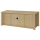 Laury TV St& Media Console with Open Shelves | Light Oak Wood 60"
