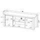 Laury TV St& Media Console with Open Shelves | Light Oak Wood 60"