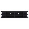 Carie TV St& Media Console | 2-Tier Open Shelves | Black Wood 78"