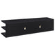 Carie TV St& Media Console | 2-Tier Open Shelves | Black Wood 78"
