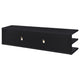 Carie TV St& Media Console | 2-Tier Open Shelves | Black Wood 78"