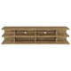 Carie TV St& Media Console | 2-Tier Open Shelves | Brown Wood 78"