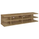 Carie TV St& Media Console | 2-Tier Open Shelves | Brown Wood 78"