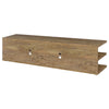 Carie TV St& Media Console | 2-Tier Open Shelves | Brown Wood 78"