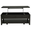 Ayne Lift-Top Coffee Table | Storage & Casters | Distressed Java Wood 48"