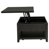 Ayne Lift-Top Coffee Table | Storage & Casters | Distressed Java Wood 48"