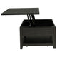 Ayne Lift-Top Coffee Table | Storage & Casters | Distressed Java Wood 48"