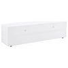 Siena TV St& Media Console with 2 Drawers | White High Gloss Wood 71"