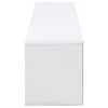 Siena TV St& Media Console with 2 Drawers | White High Gloss Wood 71"