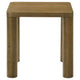 Givy Square Accent Side End Table | Pillar-Style Legs | Brown Oak 22"