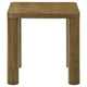 Givy Square Accent Side End Table | Pillar-Style Legs | Brown Oak 22"