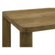 Givy Square Accent Side End Table | Pillar-Style Legs | Brown Oak 22"